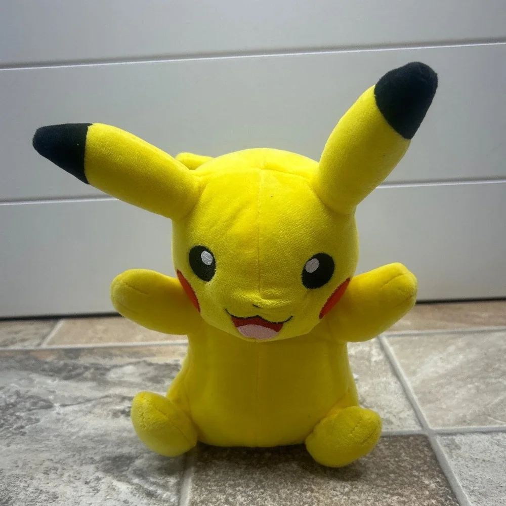 Pokemon Pikachu 8 Inch Plush Stuffed Animal Jazwares 2022 Yellow Sitting Toy